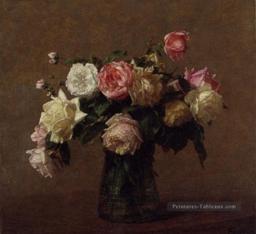  fleurs tableaux - Bouquet de Roses peintre de fleurs Henri Fantin Latour